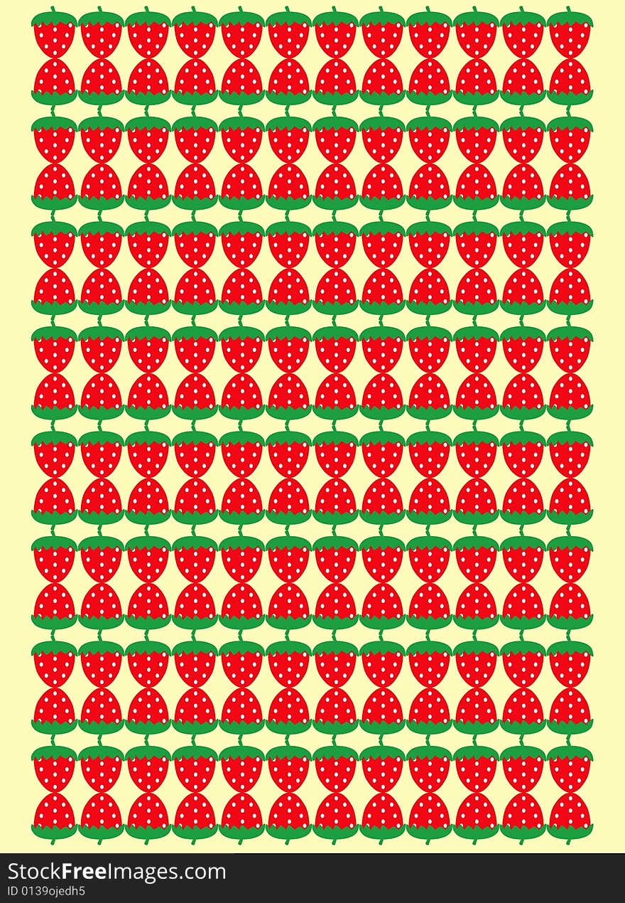 Background chart which composes with the lovable strawberry