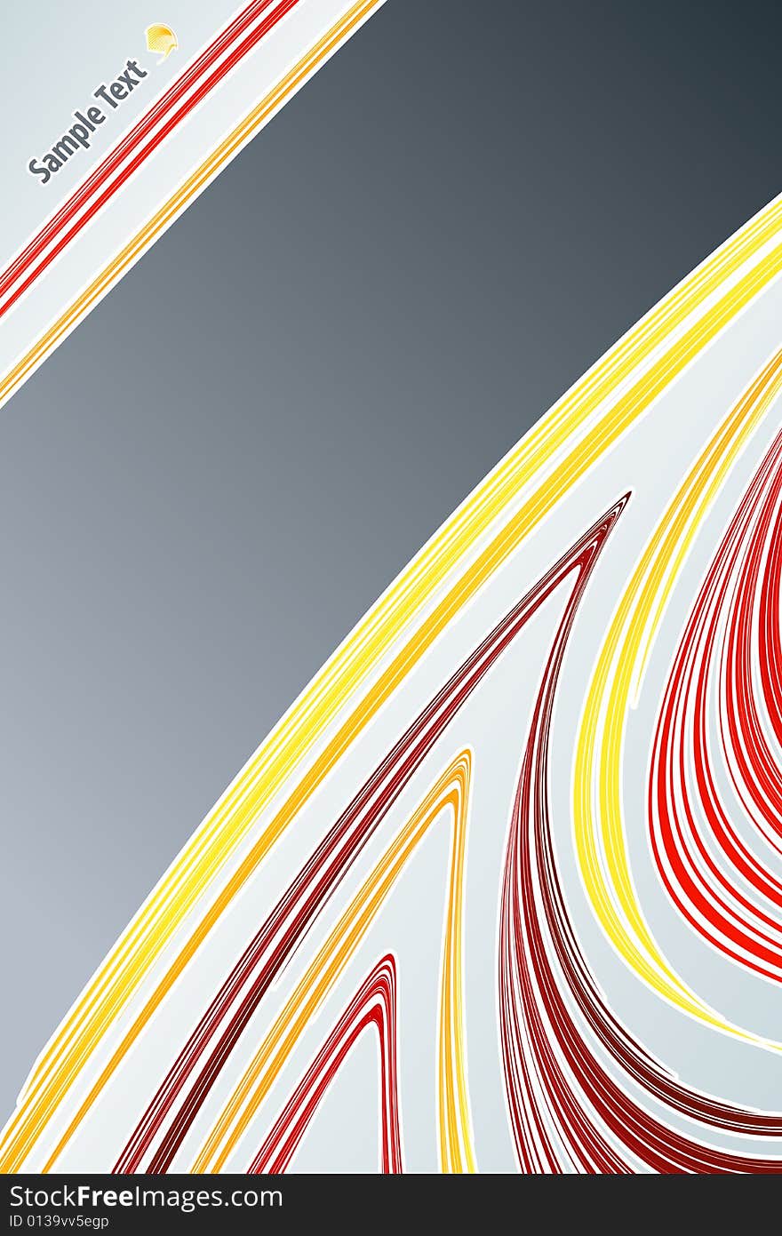 Vector illustration of a modern lined art background in red and orange flowing colors. Logo sample included. Vector illustration of a modern lined art background in red and orange flowing colors. Logo sample included.