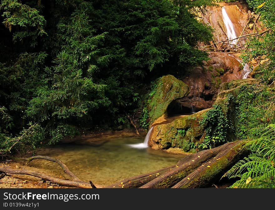 Second cascade of thirty three waterfalls national park. Second cascade of thirty three waterfalls national park