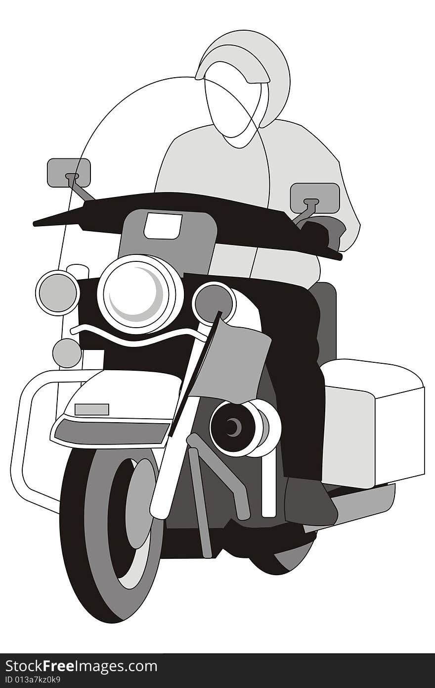 Art illustration of a motorcycle man. Art illustration of a motorcycle man