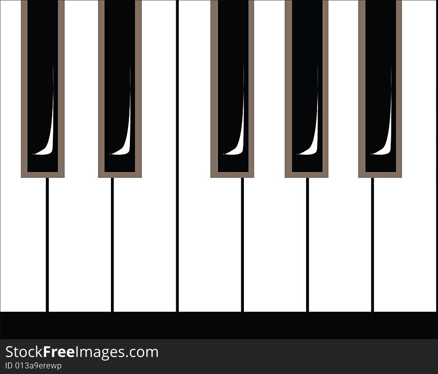 Illustration of piano keys background