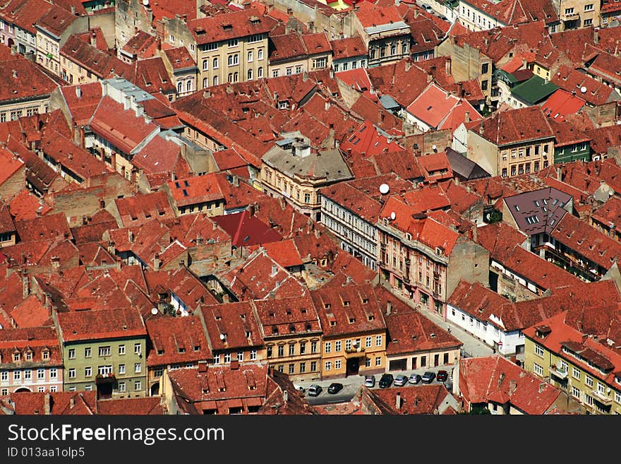 A nice view over Brasov City. A nice view over Brasov City