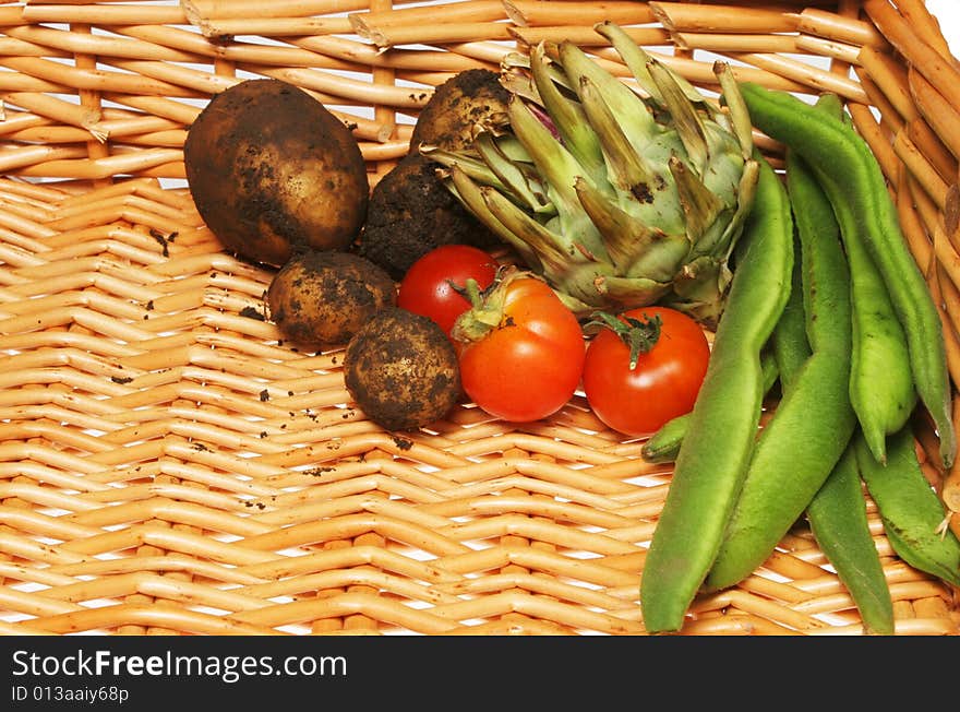 Produce in basket