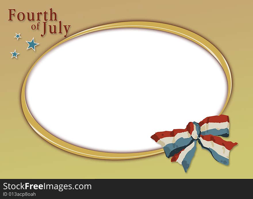 Celebration card with patriotic symbols of America. Celebration card with patriotic symbols of America