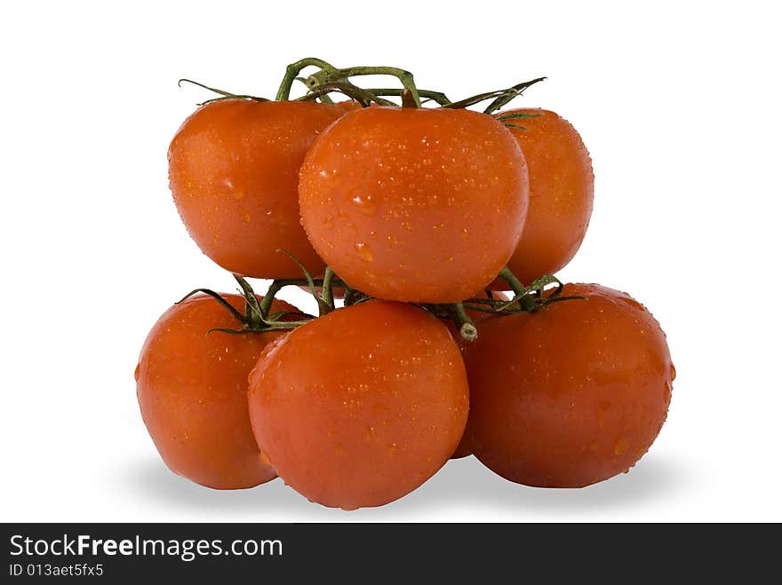 Healthy red tomatoes