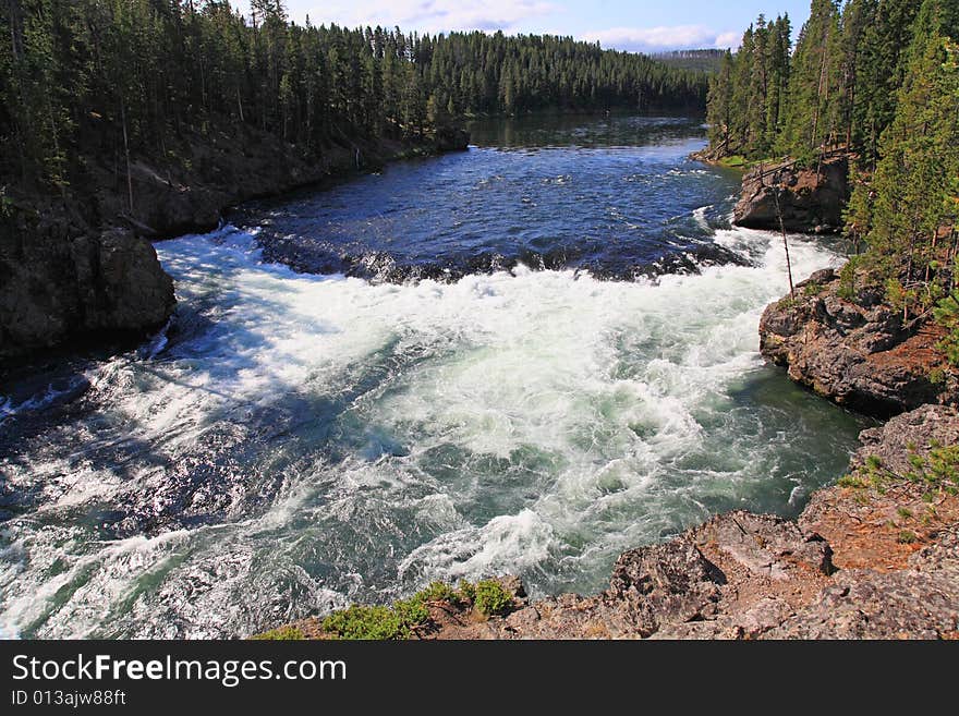 The Yellowstone River near Upper Falls