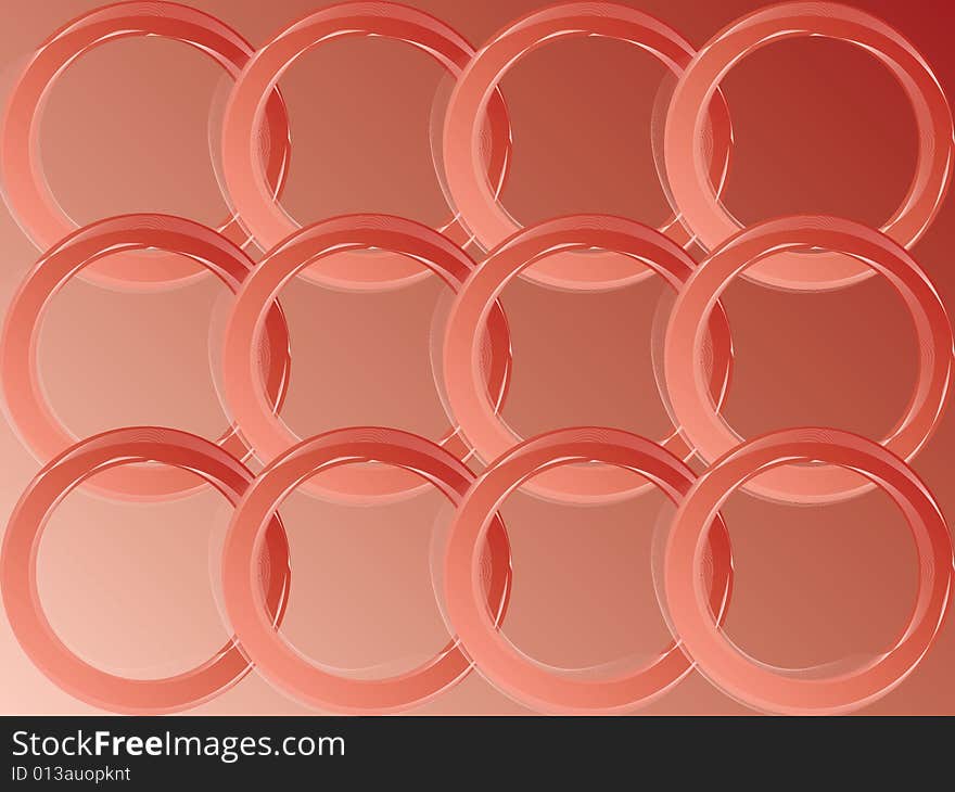 A vector illustration of a red ring pattern. A vector illustration of a red ring pattern