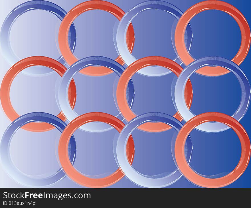 Red, White, and Blue Rings