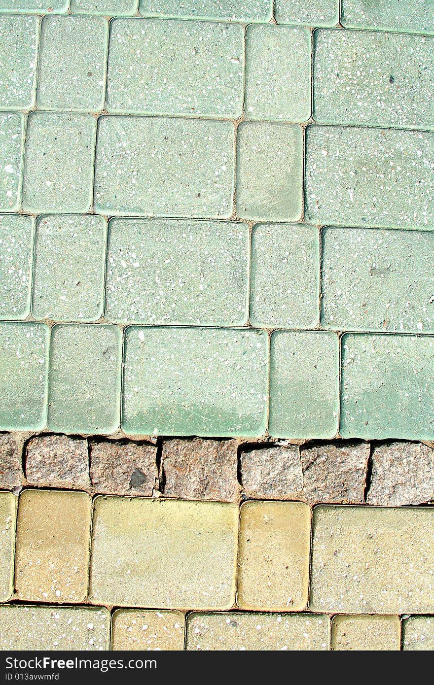 Floor of granite paving stone. Floor of granite paving stone.