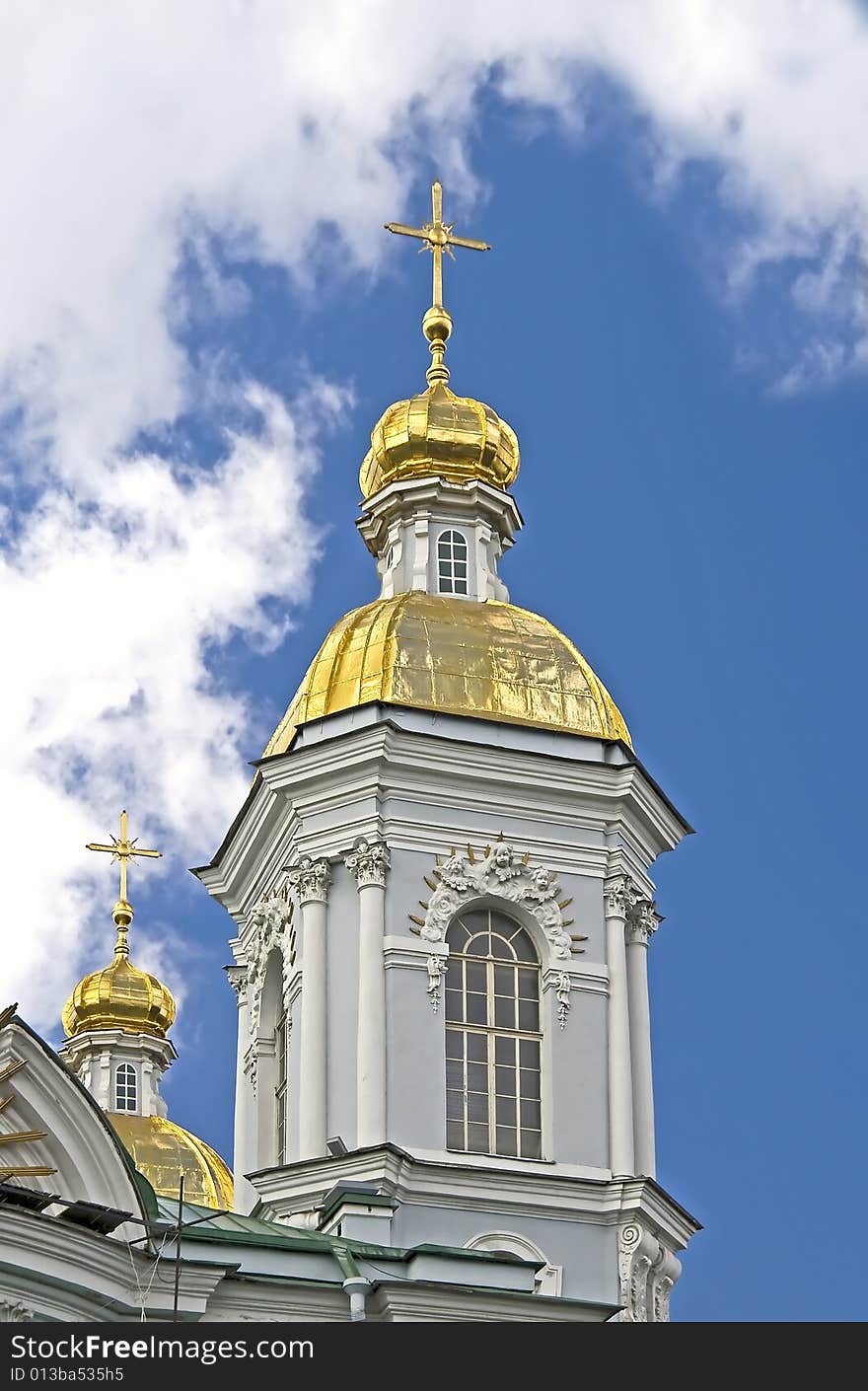 Dome of russian orthodox church. Dome of russian orthodox church