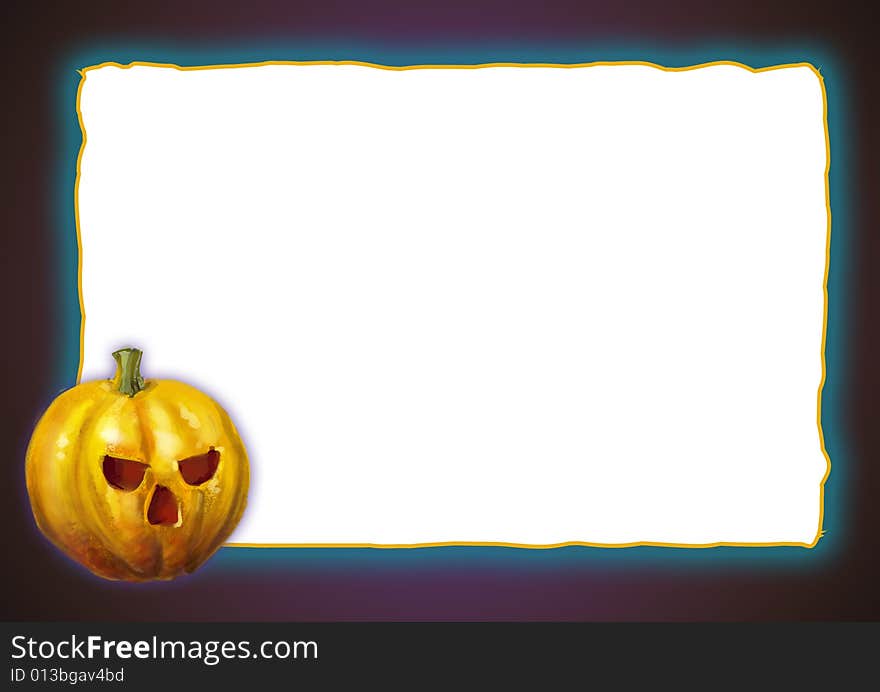 Celebration card with halloween symbols. Celebration card with halloween symbols