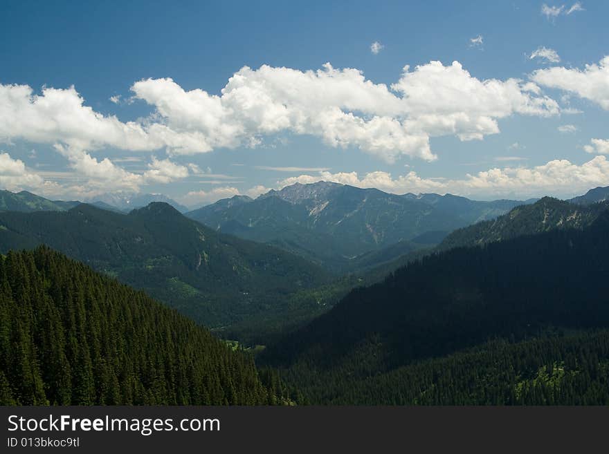 Valleys in the Alps