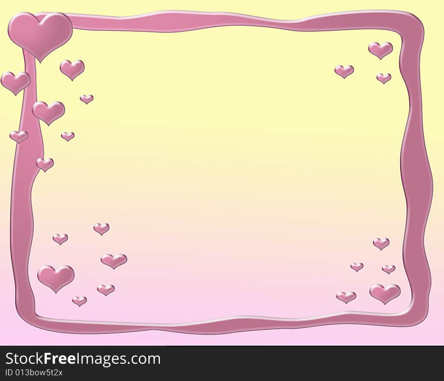 Puff Hearts Frame