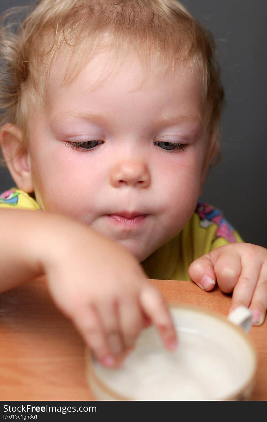 An image of baby girl. Portrait close-up. An image of baby girl. Portrait close-up