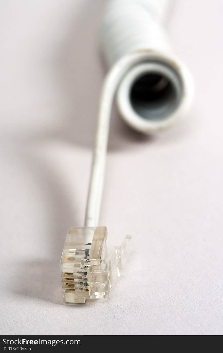 An image of connection cable on neutral background