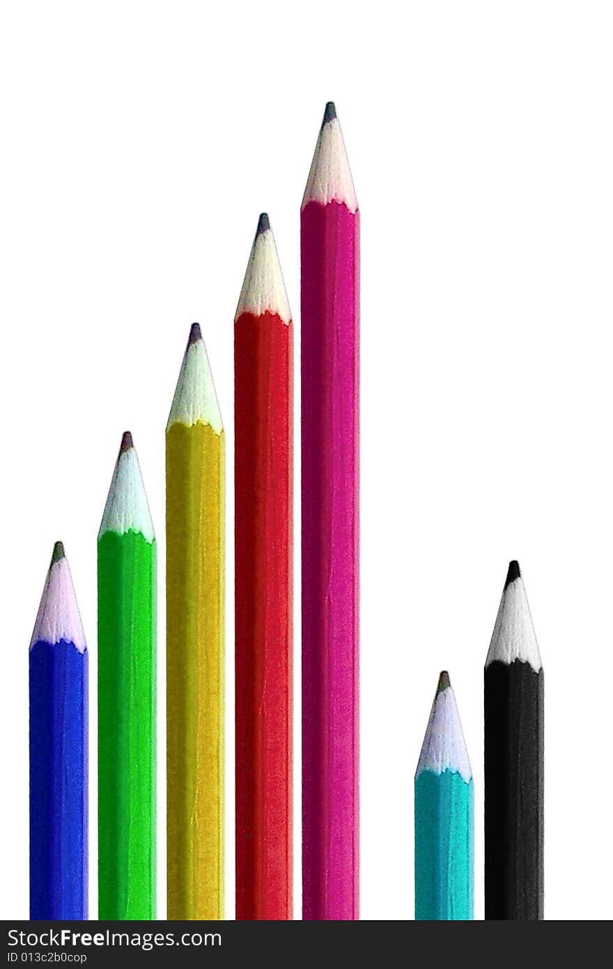 Group of Multicolored pencils