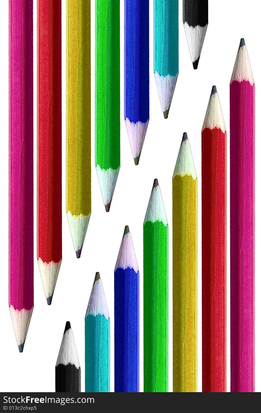 Group Of Multicolored Pencils