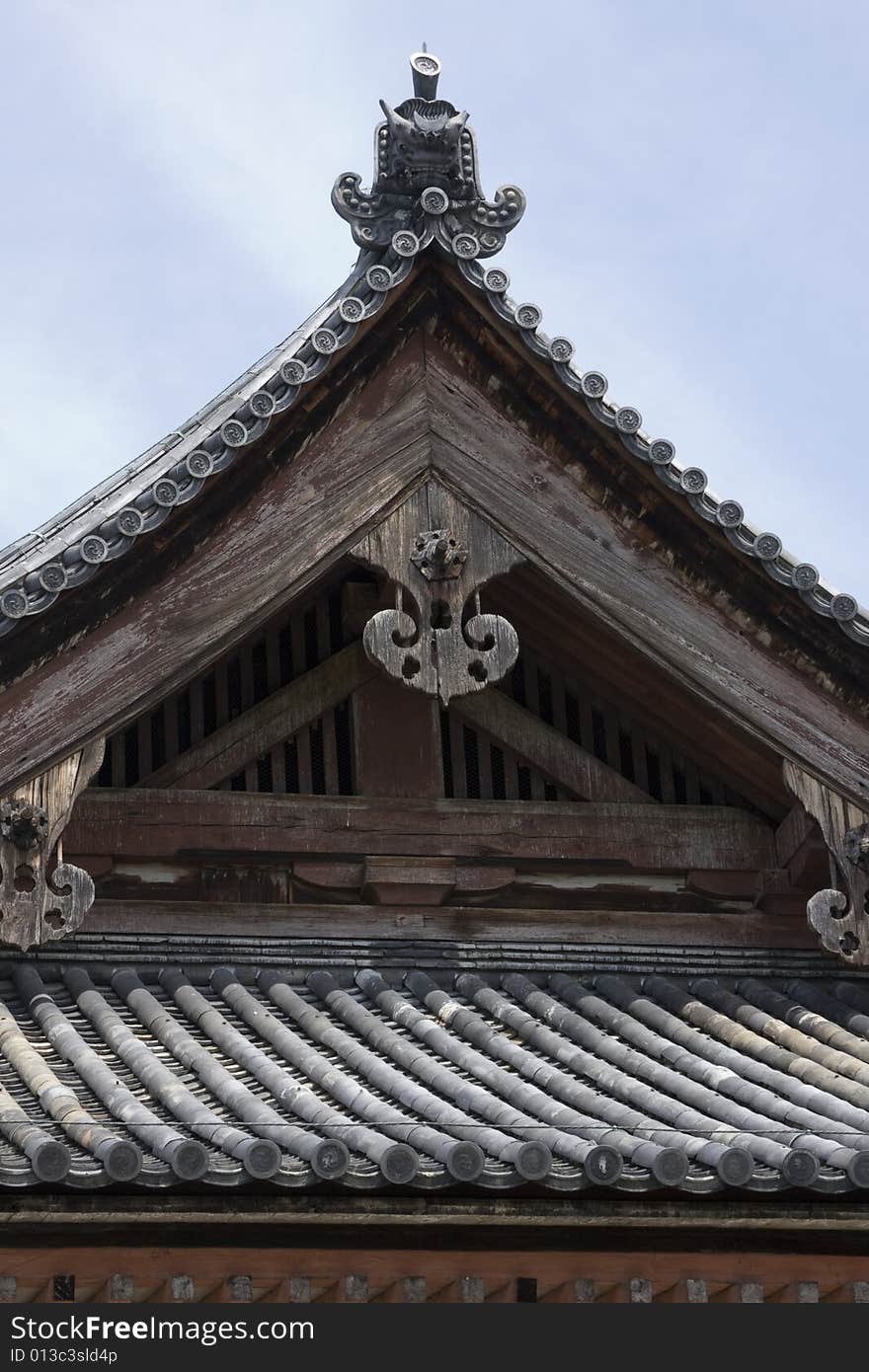 Japanese temple roof