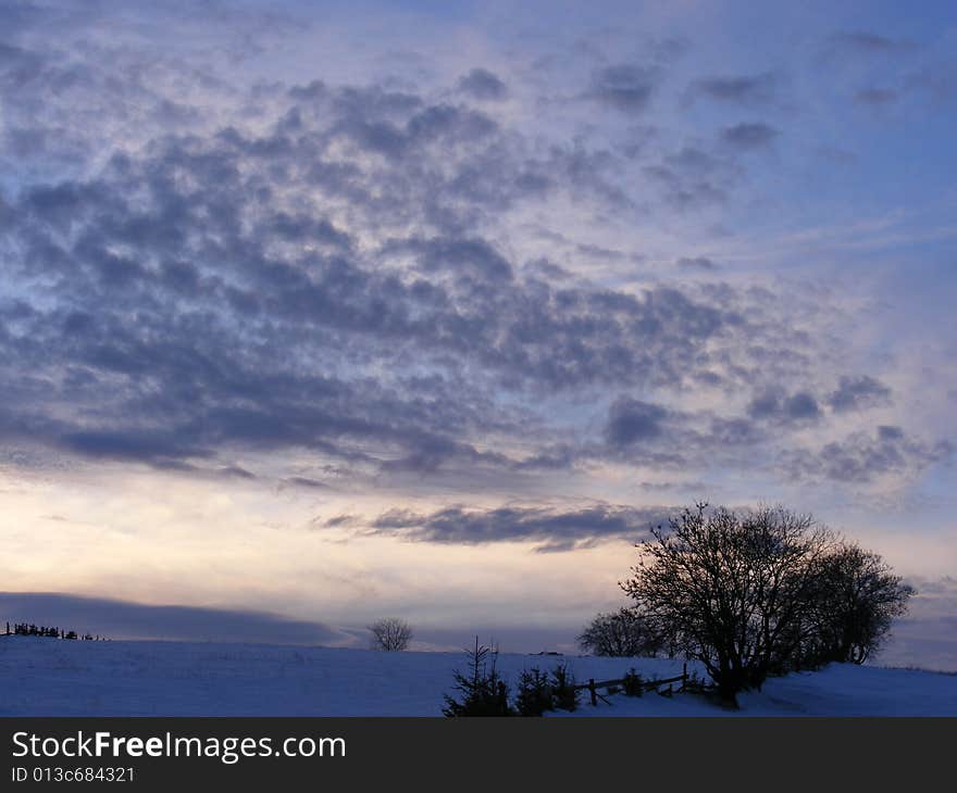 Clouds in winter - solitude tree 2