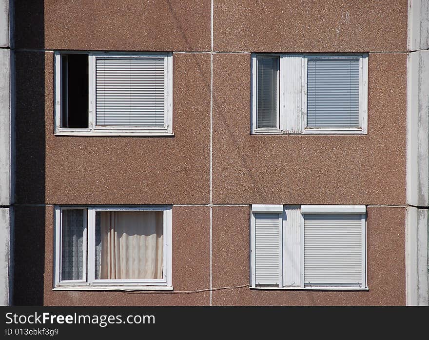 Four windows in Budapest, Hungary