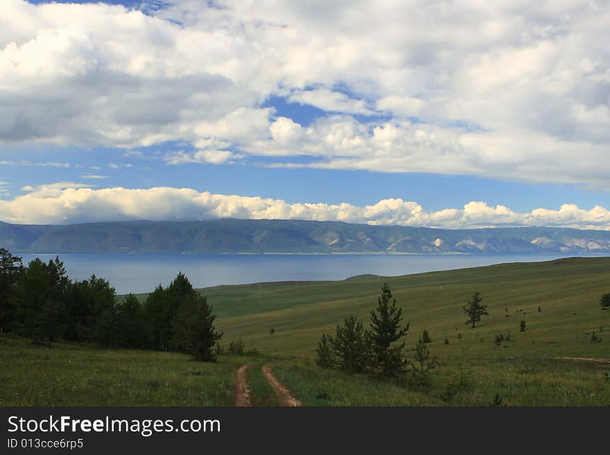 Country road in the Steppe. Country road in the Steppe