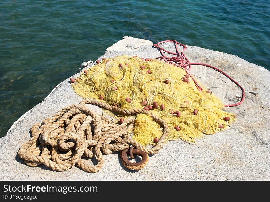 Harbor of Fisherman village in Crete island. Harbor of Fisherman village in Crete island