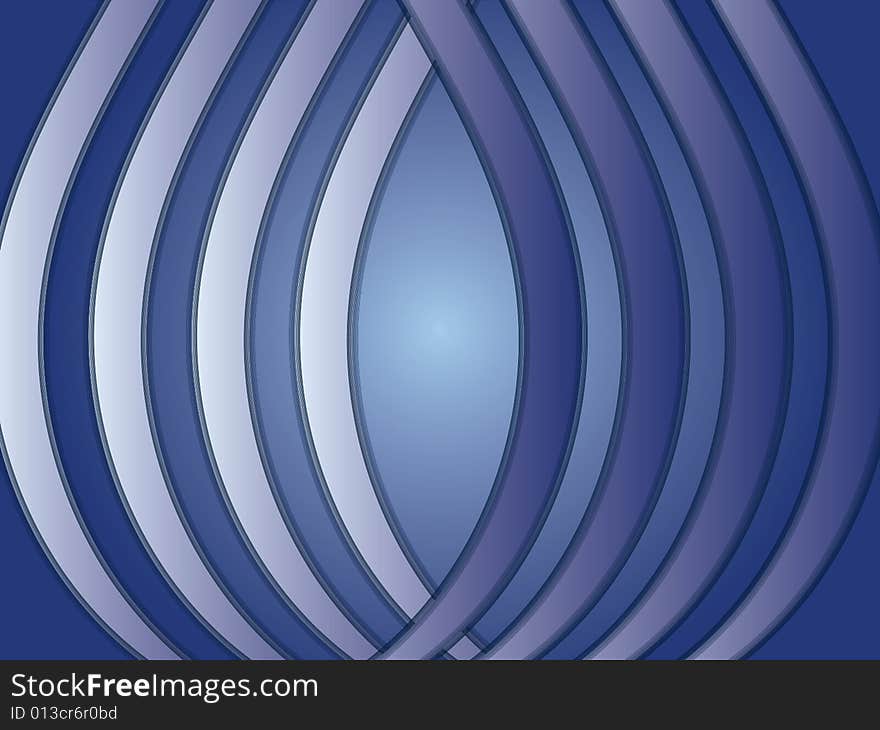 A vector illustration of a blue rib pattern. A vector illustration of a blue rib pattern