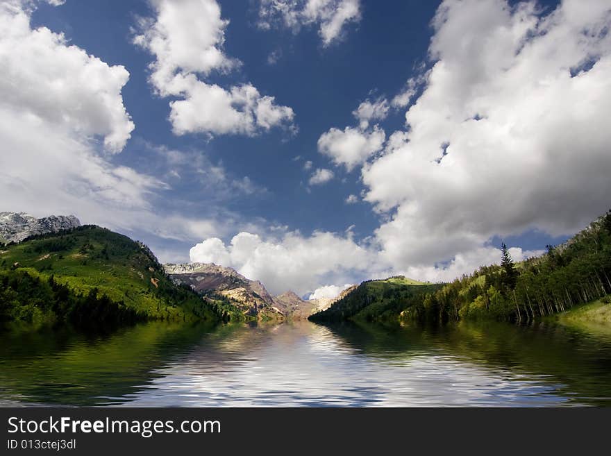 Mountain And Clouds