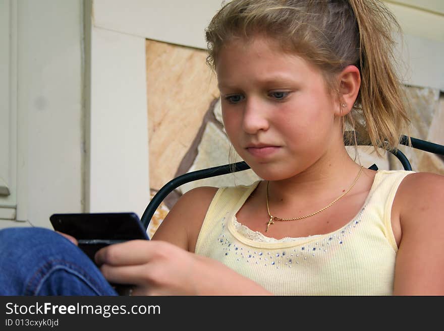 Young Girl texting