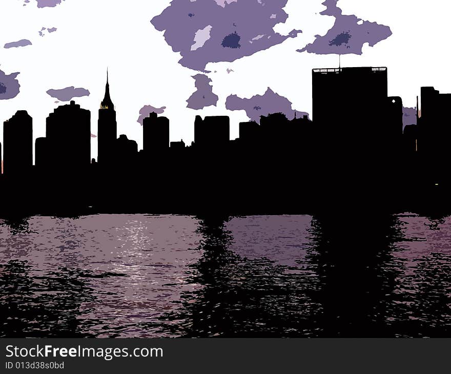 Manhattan arty silhouette