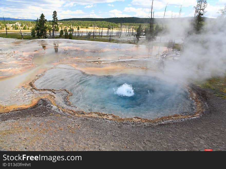 Firehole Lake Drive in Yellowstone