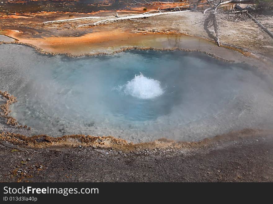 Firehole Lake Drive in Yellowstone