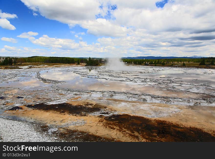 The Firehole Lake Drive in Yellowstone