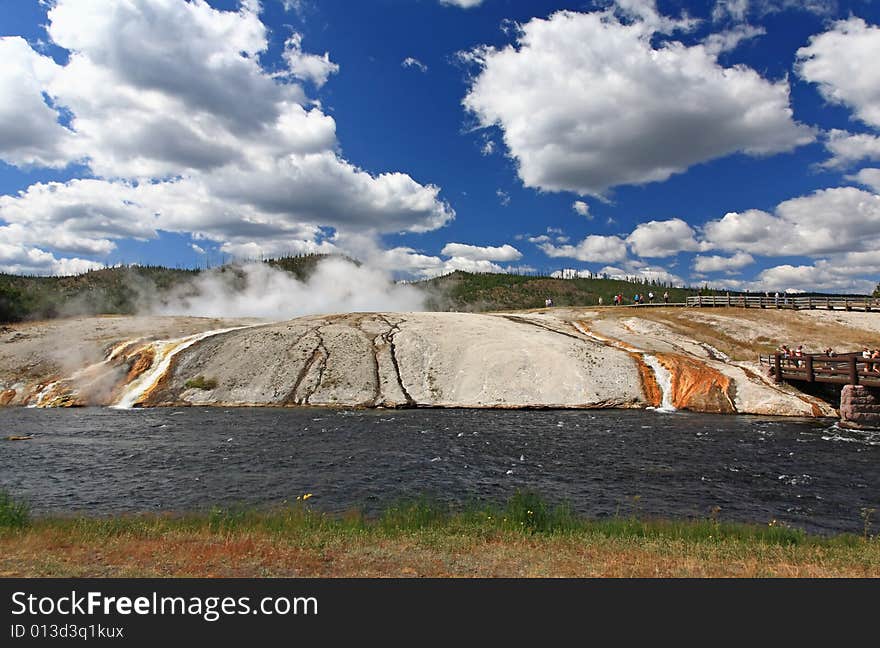 Midway Geyser Basin In Yellowstone