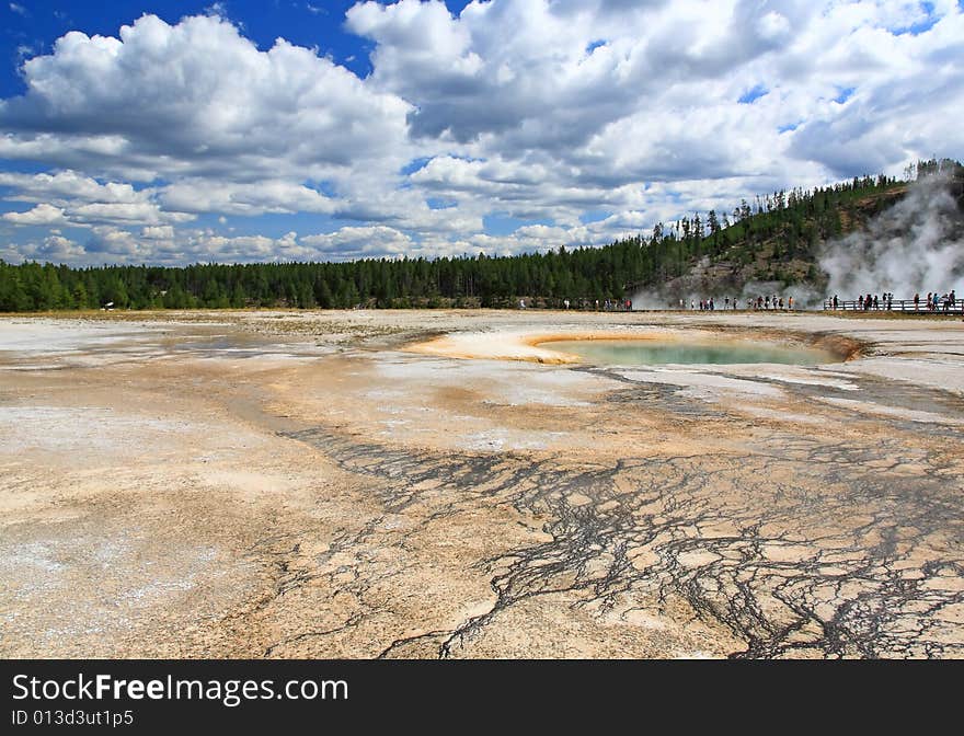 Midway Geyser Basin In Yellowstone