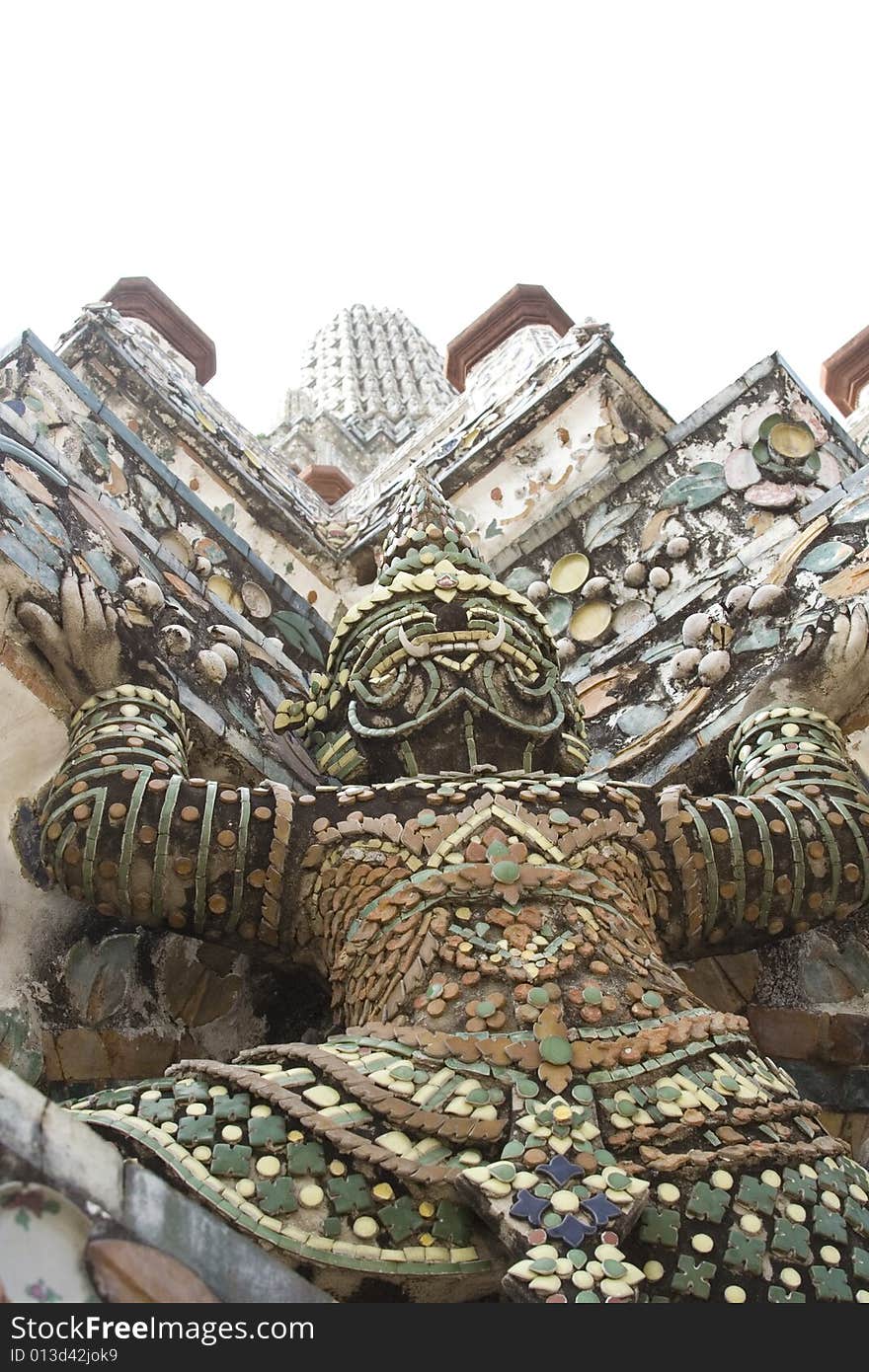 Wat Arun Temple Guardian in Thailand, Bangkok. Wat Arun Temple Guardian in Thailand, Bangkok.