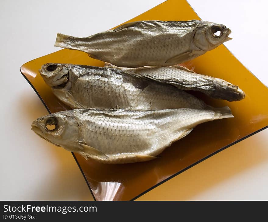 Dryed salted fish still life