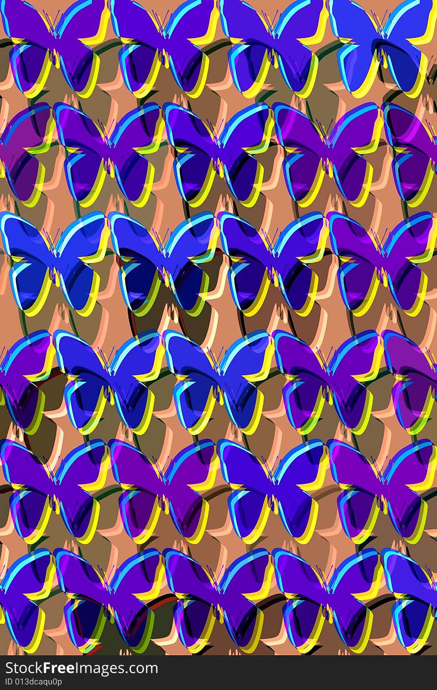 Pattern with butterflies