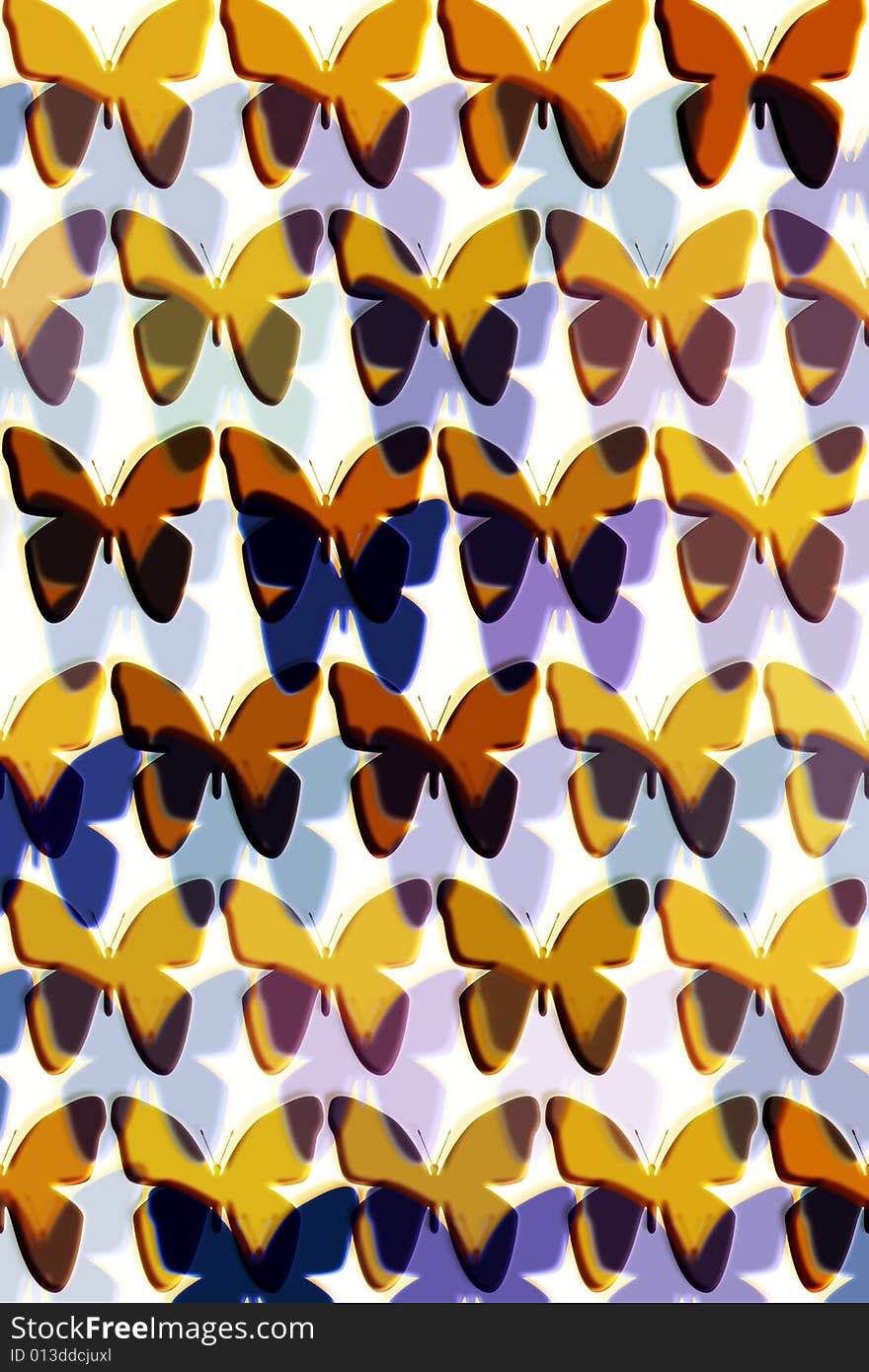 Pattern with butterflies