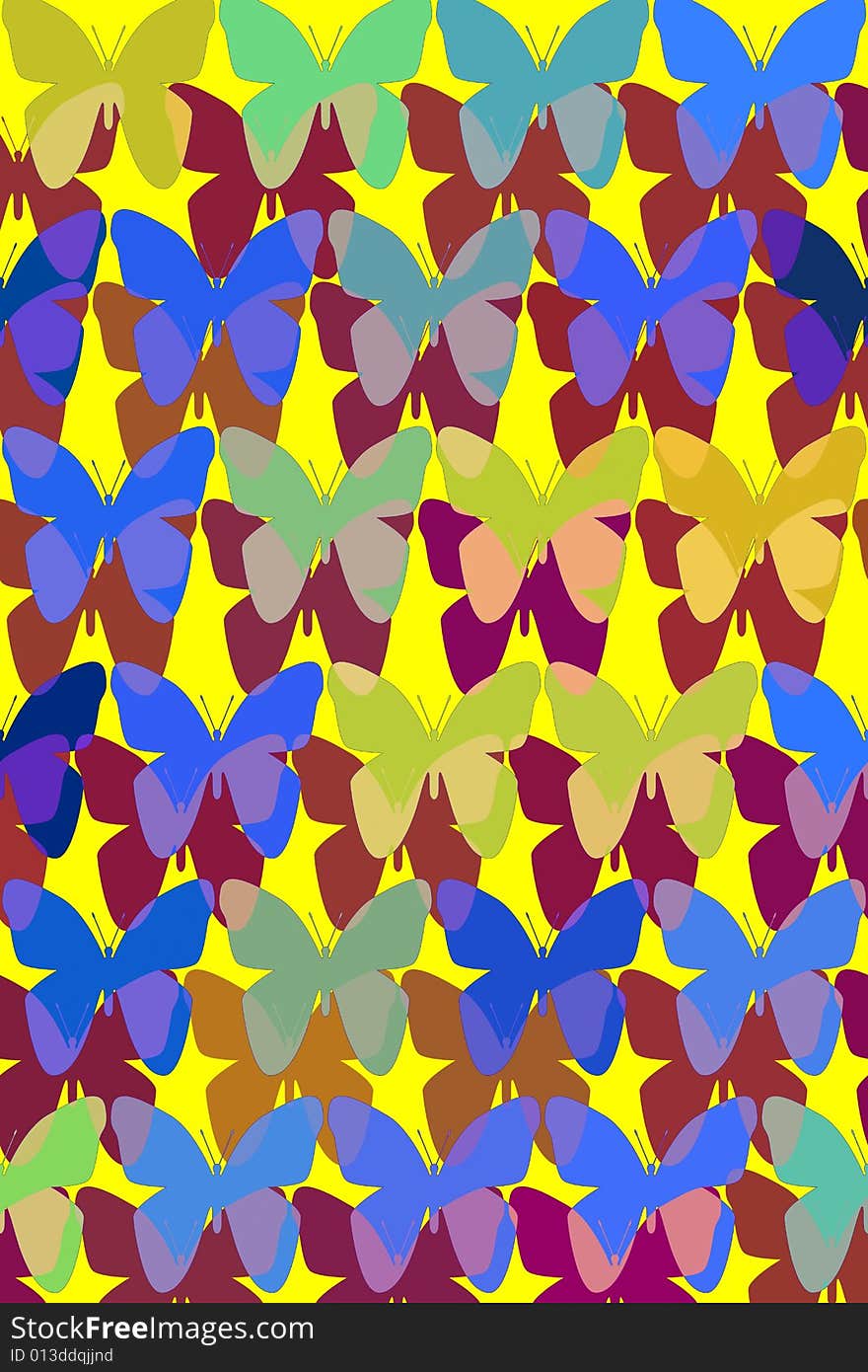 Pattern With Butterflies