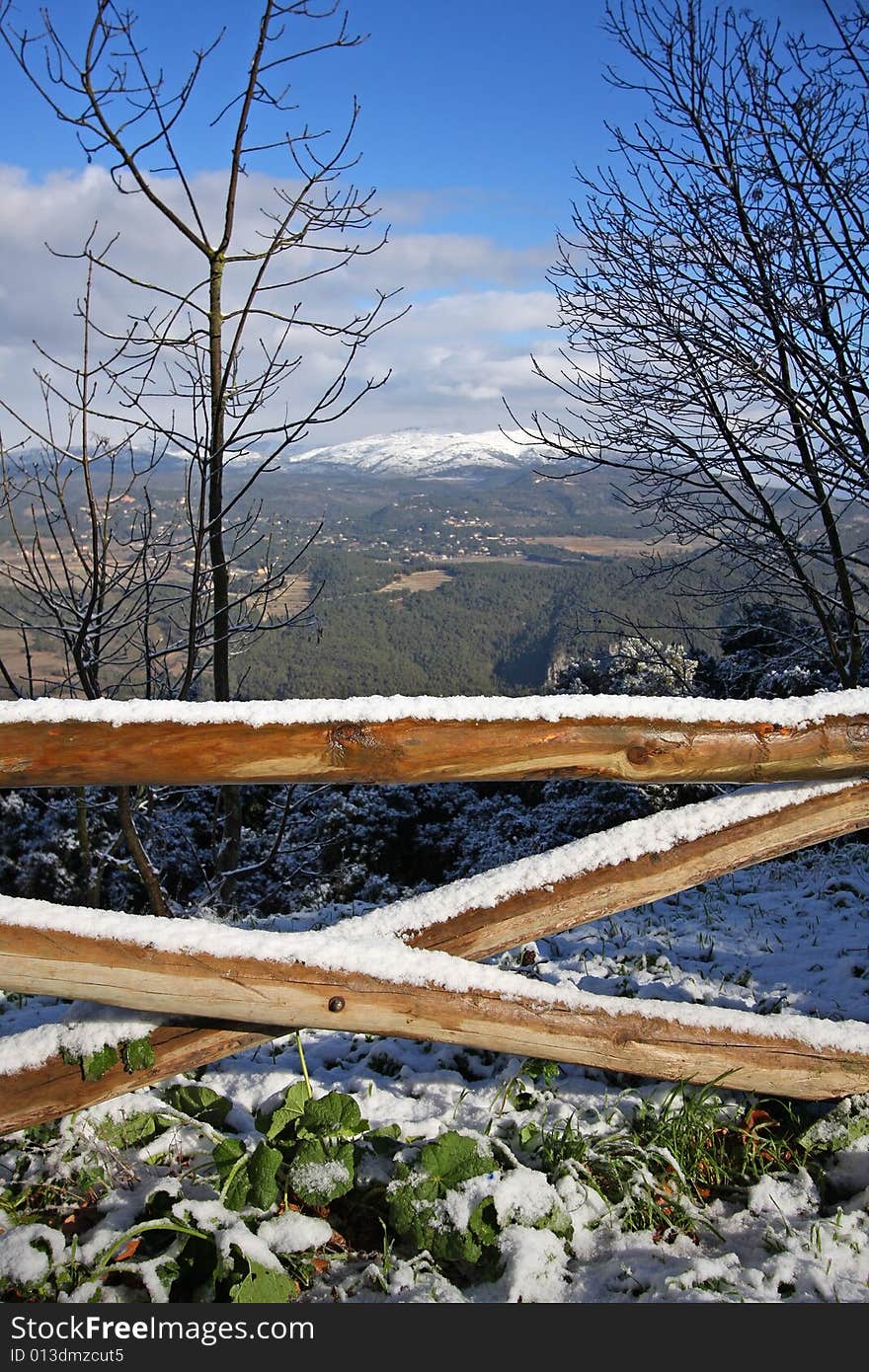 Covered with snow Nature reserve of Font Roja (Valencian Comunity)