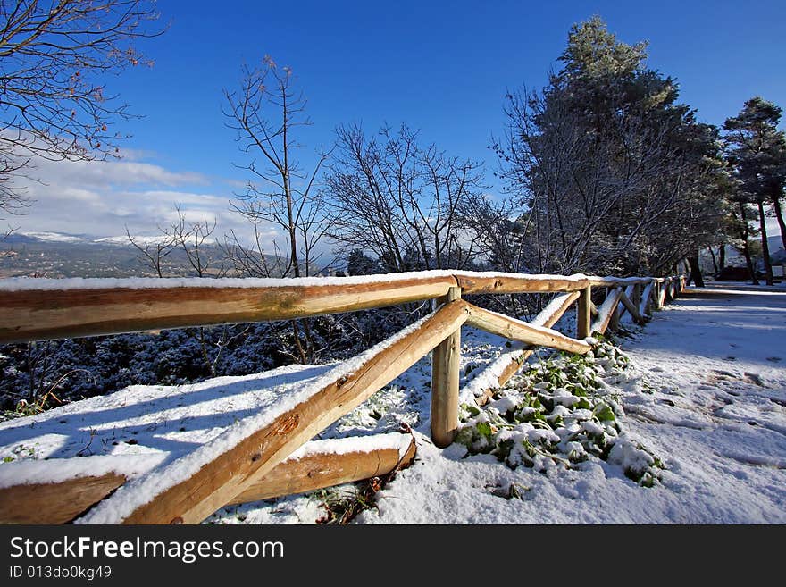 Covered with snow Nature reserve