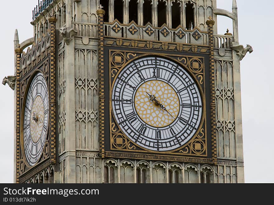 The clock symbol, trip to the city of miniatures, big the ben, tower. The clock symbol, trip to the city of miniatures, big the ben, tower