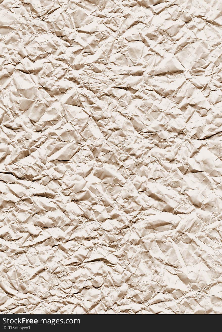 White crushed paper background with copyspace