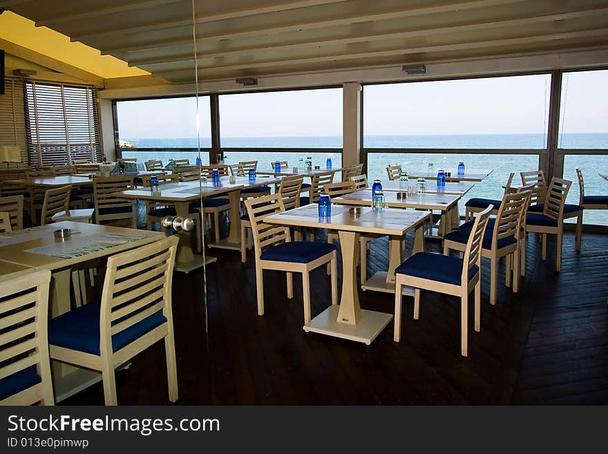 Stylish Empty Cafe Interior Perspective