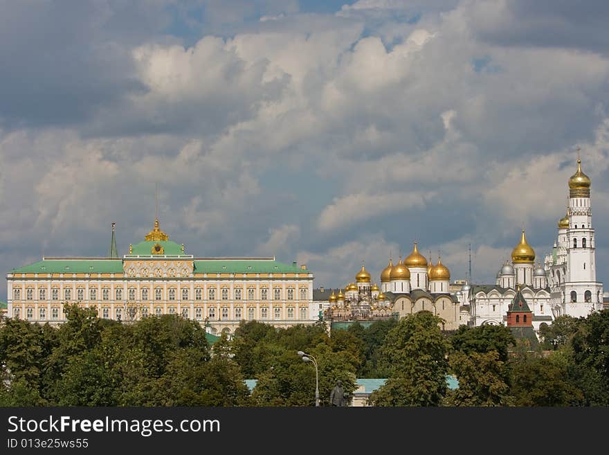 Church and president Palace In Moscow Kremlin.