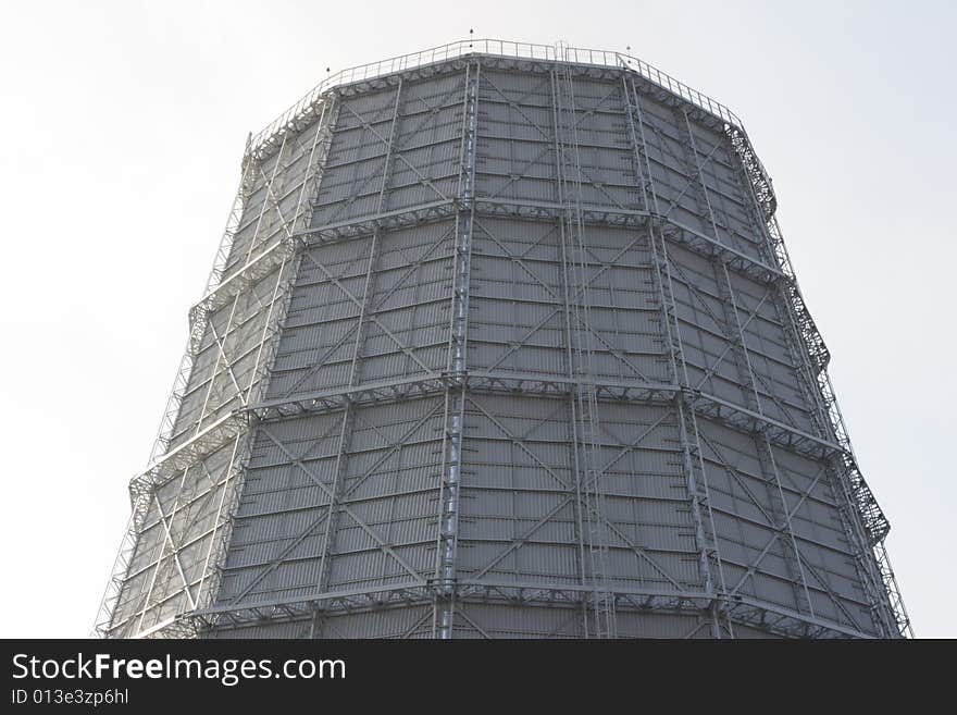 Heat power station. after rotation of the steam turbine vapour is condensed. hereinafter condensed water little is coolled in this tower. hereinafter again moves in steam caldrons. Heat power station. after rotation of the steam turbine vapour is condensed. hereinafter condensed water little is coolled in this tower. hereinafter again moves in steam caldrons