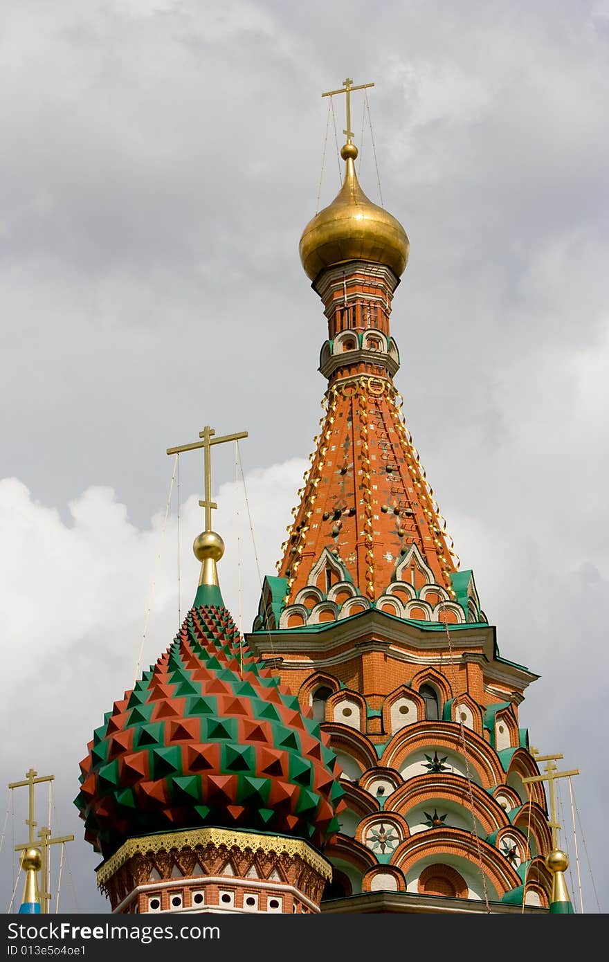 Heads of the Basils Cathedral, Red Square, Moscow, Russia. Heads of the Basils Cathedral, Red Square, Moscow, Russia.