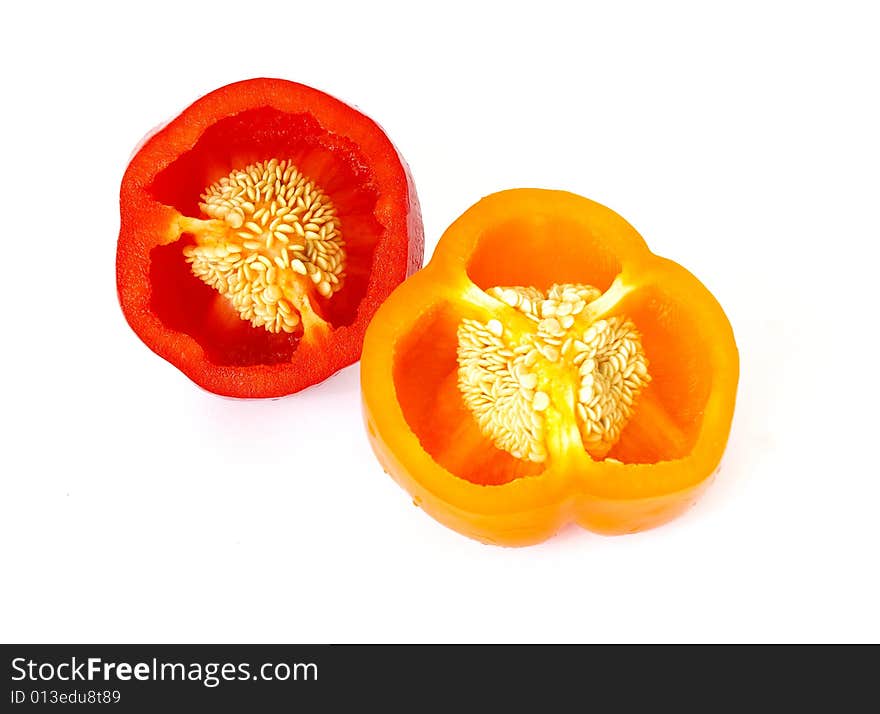 Two ripe peppers