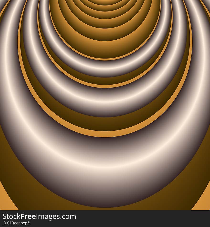 Abstract fractal image resembling an African ivory necklace